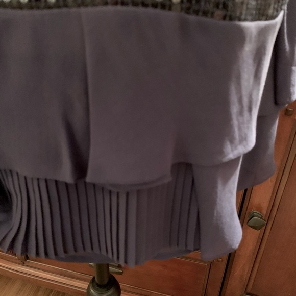 NWOT BCBG sequin and chiffon navy tank. - Picture 5 of 6